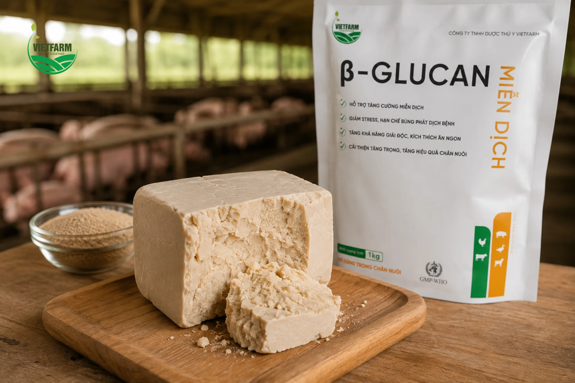 Beta-Glucan trong sản phẩm được chiết xuất từ thành tế bào nấm men (Saccharomyces cerevisiae) — cùng loại nấm men dùng trong lên men bánh mì, bia — đã được khoa học chứng minh khả năng kích hoạt hệ miễn dịch không đặc hiệu mạnh mẽ nhất trong các nguồn Beta-Glucan tự nhiên.
