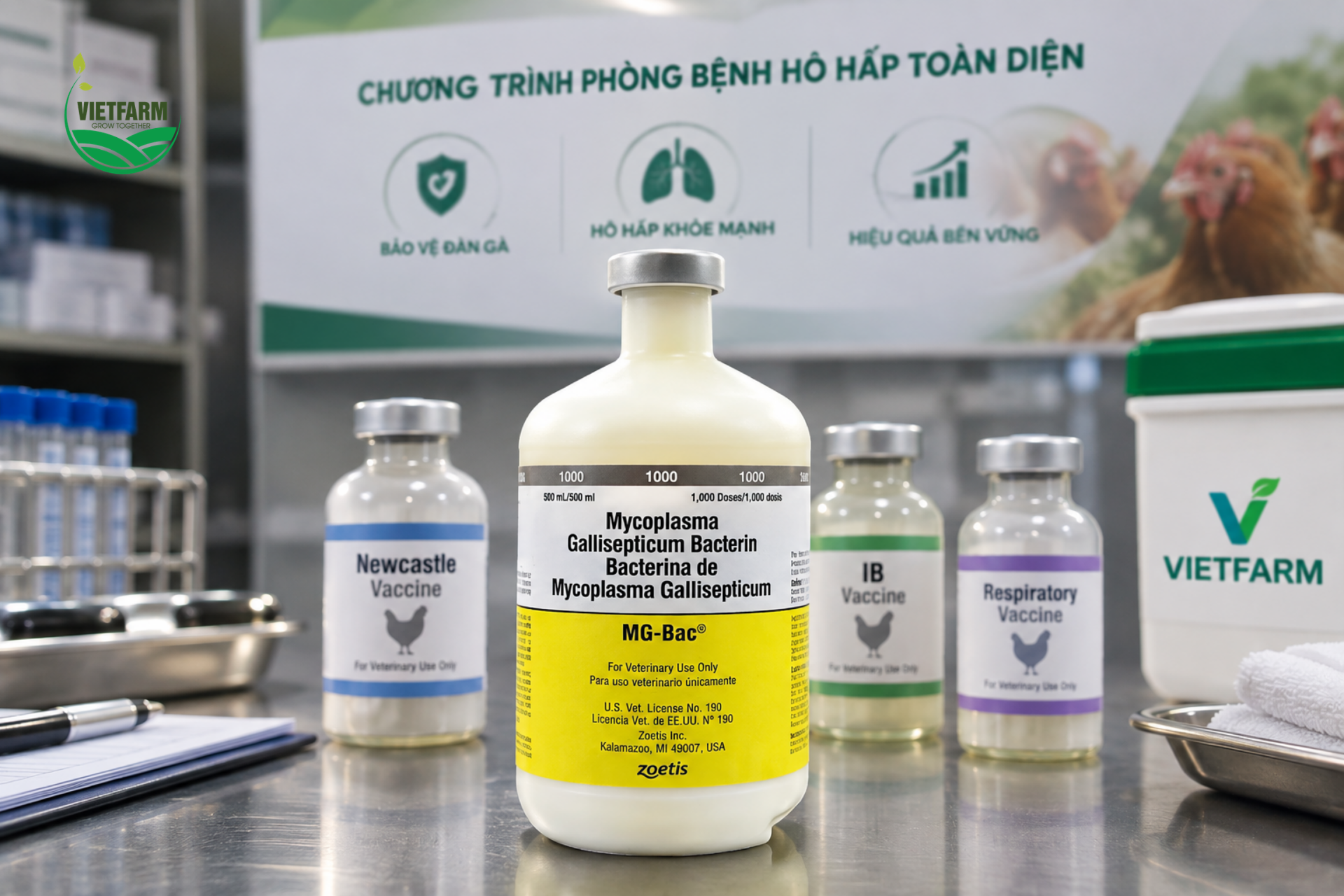 MG-Bac đại diện cho cách tiếp cận chủ động — phòng ngừa CRD trước khi bùng phát — thay vì chỉ chờ đến khi đàn có triệu chứng mới xử lý bằng kháng sinh.