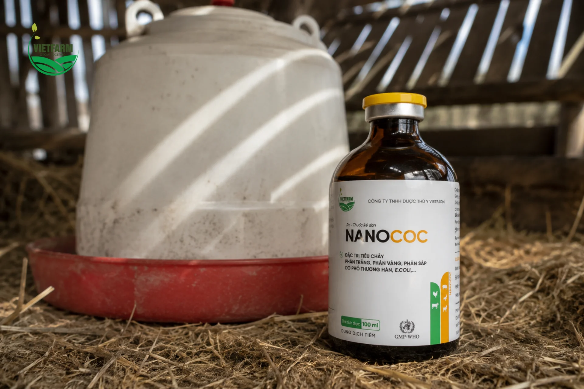 Nanocox đóng lọ tiêm, gộp sẵn 2 hoạt chất hiệp đồng — tác động mạnh hơn nhiều so với dùng riêng lẻ từng thành phần.