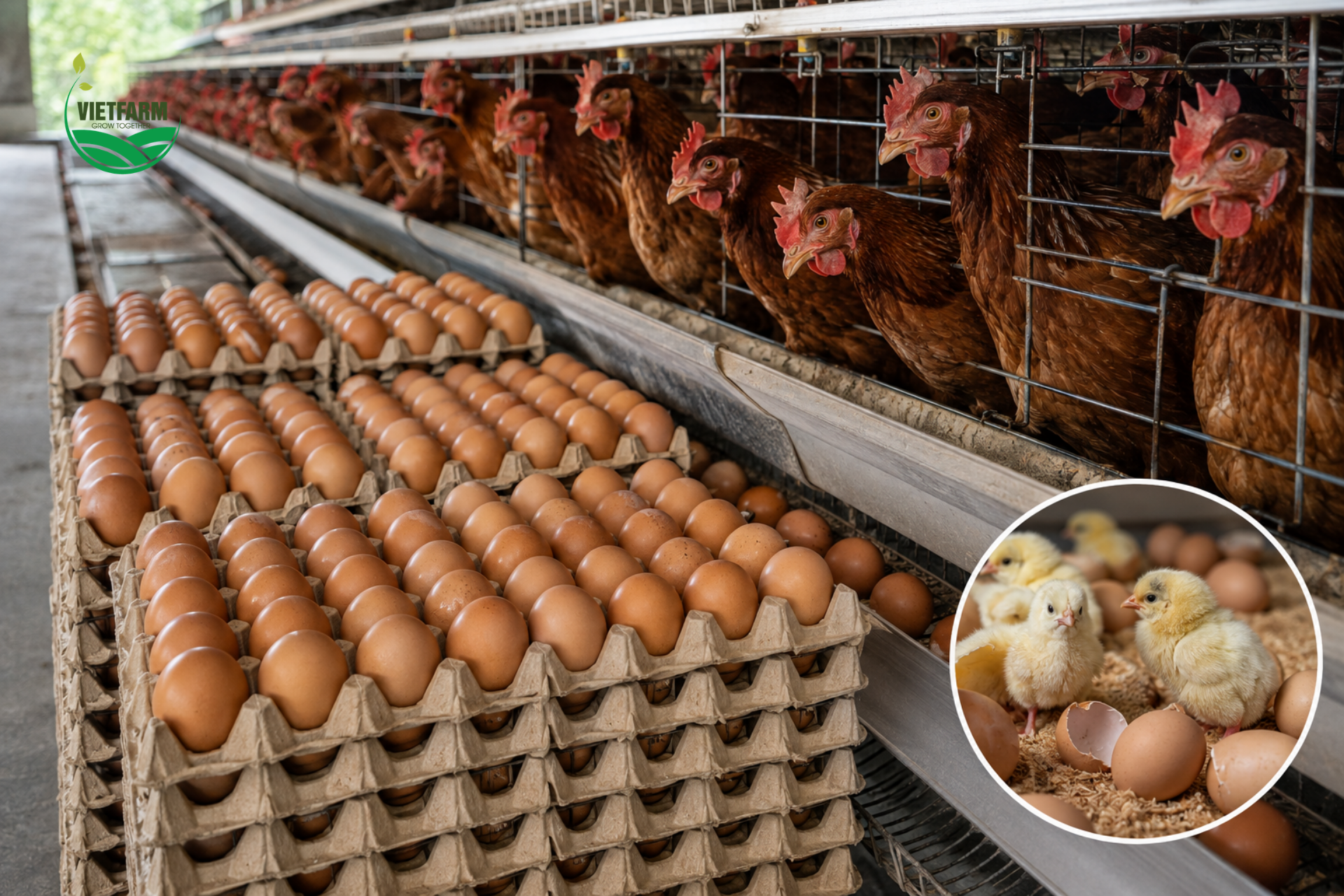 Năng suất trứng cao cùng tỷ lệ ấp nở tốt là kết quả toàn diện của việc cân bằng axit amin đúng cách bằng VB Nutrigrow Oral trong suốt các giai đoạn phát triển của đàn.