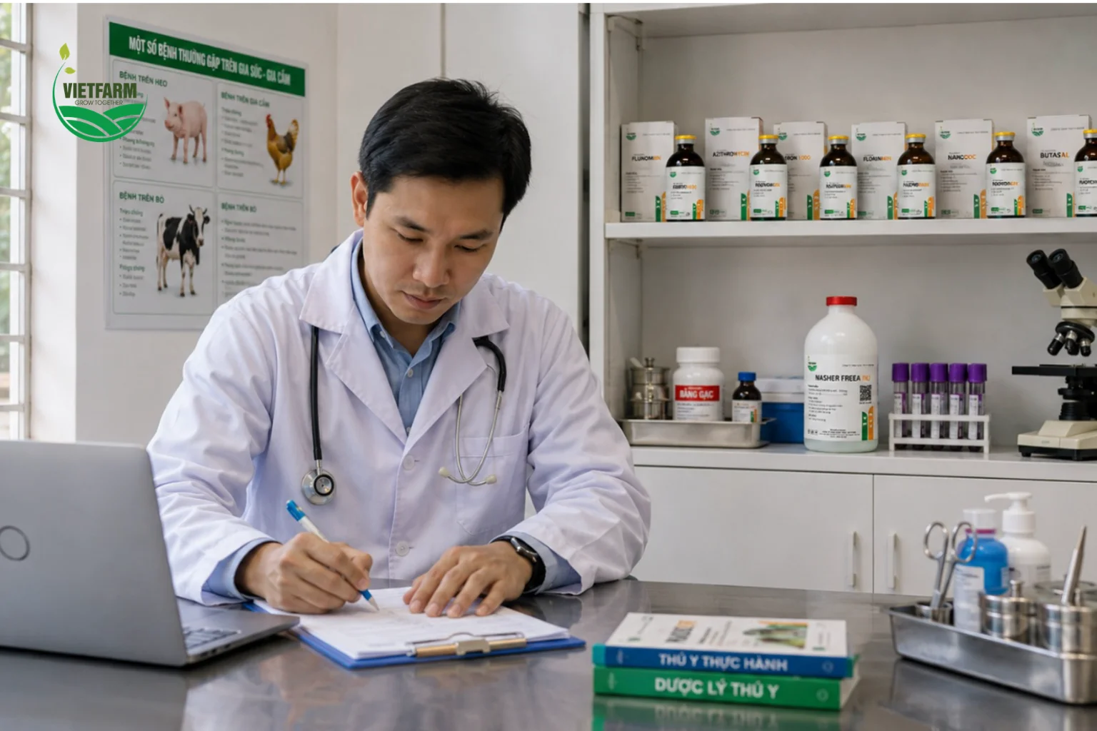 Chẩn đoán chính xác dựa trên quan sát lâm sàng và xét nghiệm giúp xác định đúng bệnh tụ huyết trùng trên heo